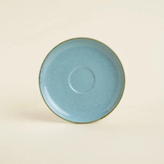 Чайная пара фарфоровая SL Home «Аззура», 2 предмета: чашка 300 мл, блюдце d=16,5 см, цвет бирюзовый