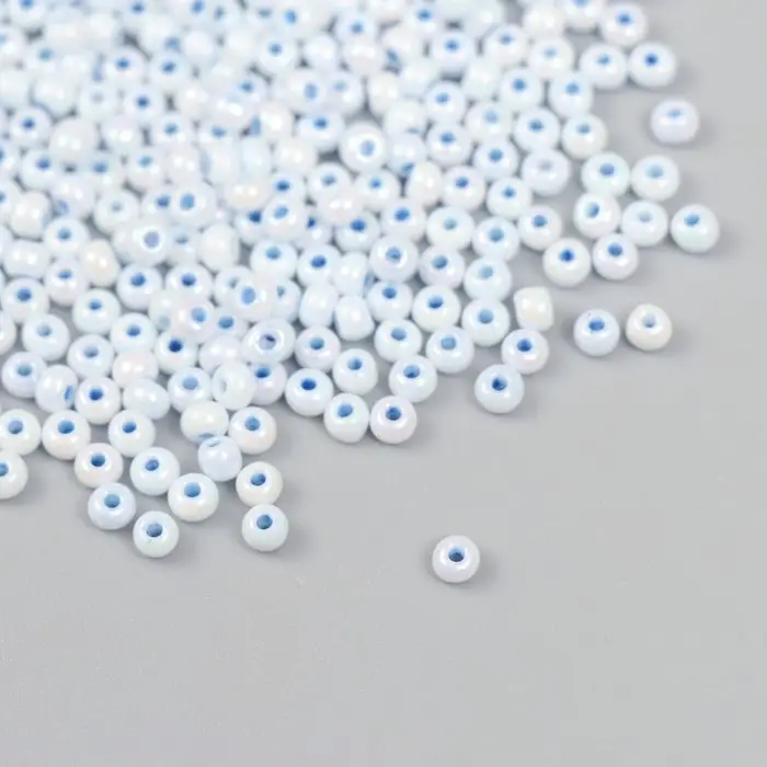 Бисер стекло 8/0  Бисер стекло 8/0 "Цветная серединка. Небесный" 10 гр