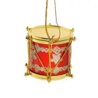 Ёлочные игрушки 6 шт. &laquo;Барабан&raquo; звезда, 3.5&times;3.5 см, красный