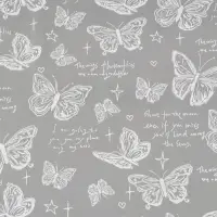 Пленка для цветов "Бабочки", белая, 0,7 х 7,6 м, 40 мкм, 200 гр