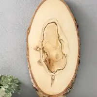 Спил осины, косой, слэб для декора, 50&times;25&plusmn;2 см