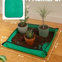 Коврик для пересадки растений, пластик, 67&times;67 см, Greengo