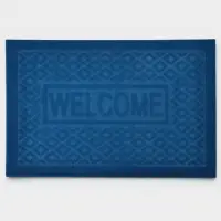 Коврик придверный Доляна Welcome, ромбы, влаговпитывающий, без окантовки, 38&times;58 см, цвет МИКС