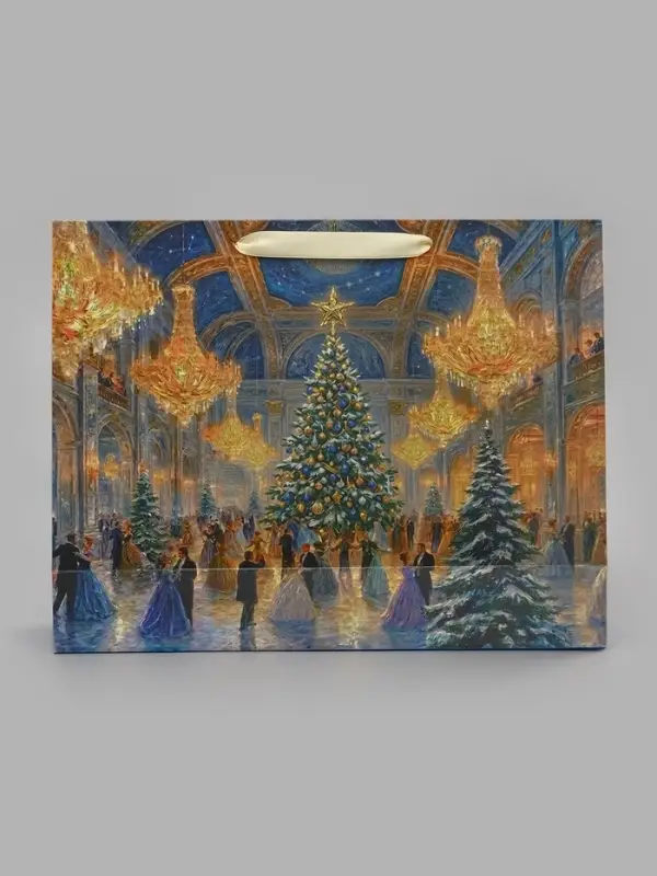 Подарочный пакет &laquo;Зимний лес&raquo;, с лентой 40 &times; 31 &times; 11,5 см