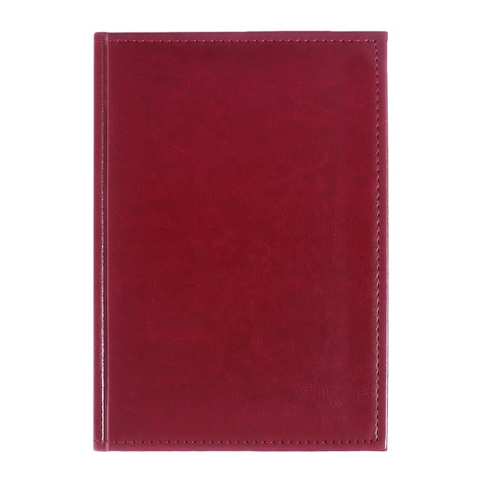 Ежедневник недатированный А5, 160 листов  Ежедневник недатированный А5, 160 листов "Небраска", перфорация углов, бордовый