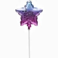 Свеча для торта &laquo;Шар звезда&raquo; 6,5 см, цвет фиолетовый