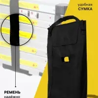 Лестница телескопическая в сумке ТУНДРА, алюминиевая, 11 ступеней, автомат, 3.2 м