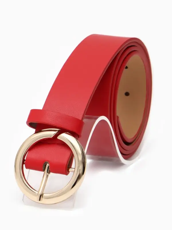 Ремень женский, 4&times;110 см, матовая пряжка, 1 прокол, красный