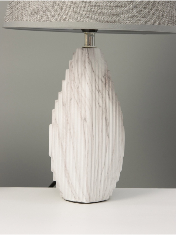 Настольная лампа "Капля" 1х40Вт Е14 серый 22,5х22,5х37см