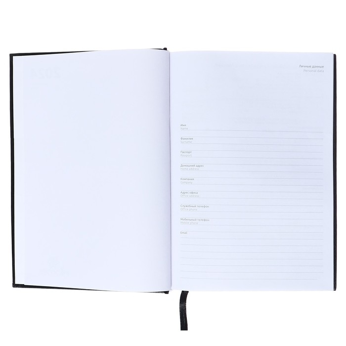 Ежедневник датированный 2024 года, А5, 176 листов, Attomex.Orion, обложка бумвинил, ляссе, блок 70 г/м2, чёрный Ежедневник датированный 2024 года, А5, 176 листов, Attomex.Orion, обложка бумвинил, ляссе, блок 70 г/м2, чёрный