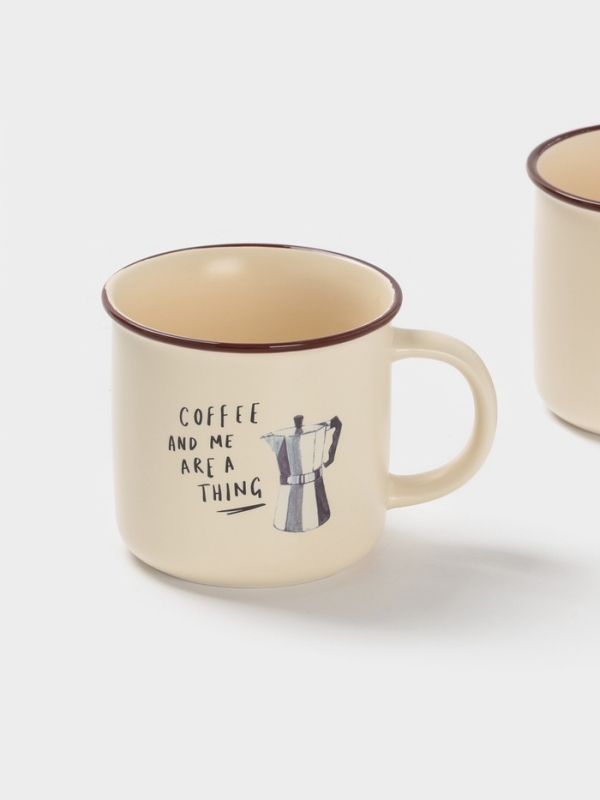 Набор кружек Доляна "Время кофе" 4 шт., цвет молочный