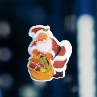 Светодиодная игрушка на липучке &laquo;Дед Мороз с подарками&raquo; 9&times;10 см, батарейки LR44&times;3 (в комплекте), свечение мульти