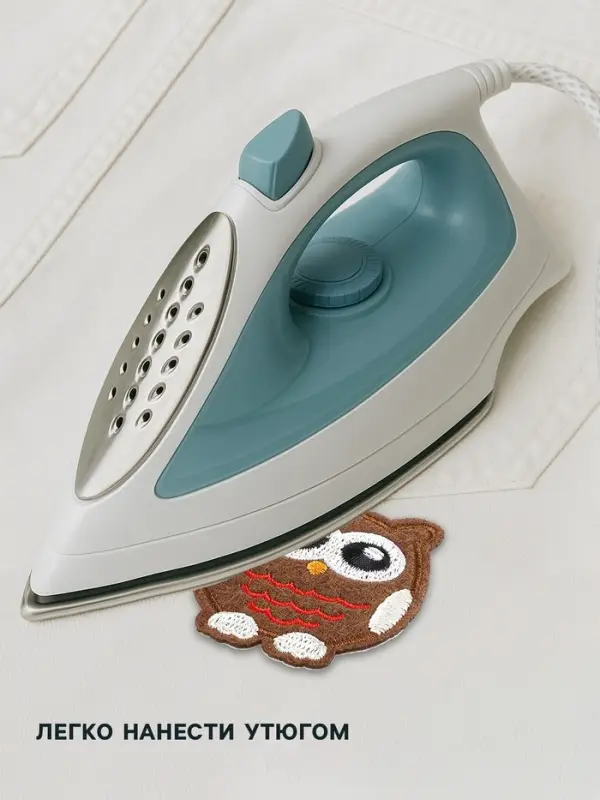 Термоаппликация &laquo;Сова&raquo;, 6.5&times;5 см, коричневая