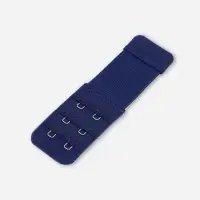 Застёжка для бюстгальтера, удлинитель, 3 ряда 2 крючка, 3.2&times;10.5 см, 5 шт., тёмно-синяя
