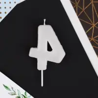 Свеча для торта, цифра «4», 5,5 х 8 см