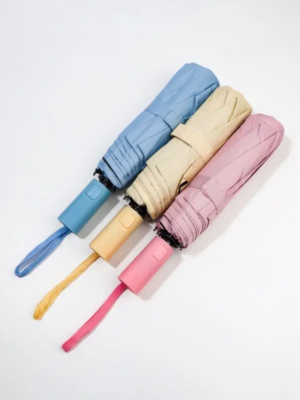 Зонт автоматический &laquo;Однотонный&raquo;, 3 сложения, 8 спиц, R=46/56 см, d=92 см, МИКС