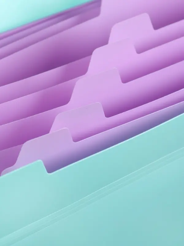 Папка А4 Haze, 12 отделений, 600 мкм, на кнопке, мятная