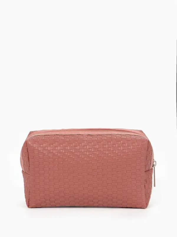 Косметичка дор Плетенка, 16*5*10, отдел на молнии, темно-розовый