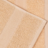 Набор полотенец махровых бордюр 440 г/м2, 70х140 бежевый, 5шт