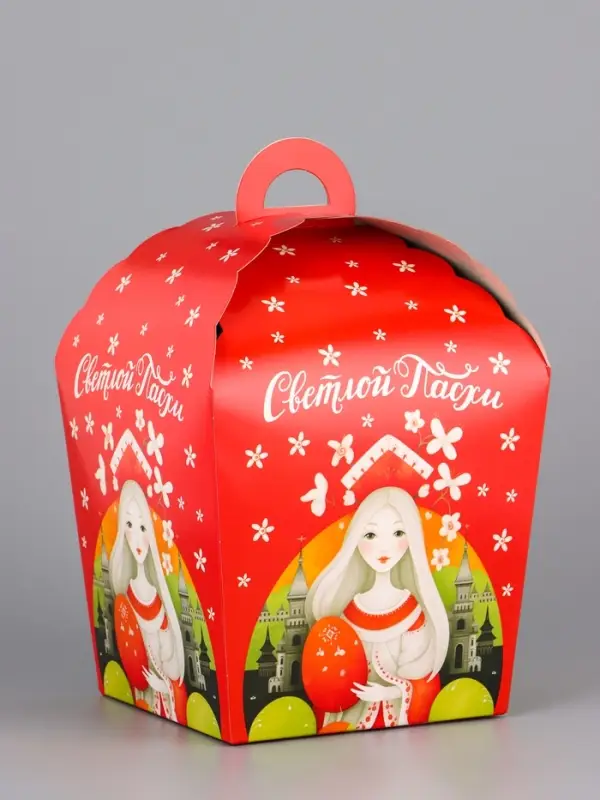 Коробка подарочная пасхальная &laquo;Красна девица&raquo;, 17&times;17&times;26 см