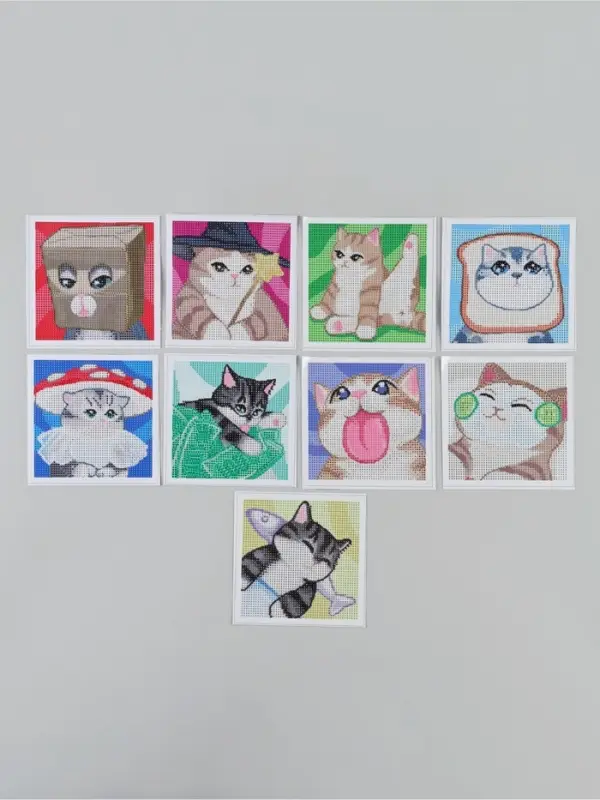 Алмазная мозаика &laquo;Котики&raquo;, набор 9 в 1