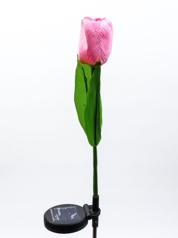 Штекер с подсветкой  Штекер с подсветкой "Тюльпан" розовый, 8х70см