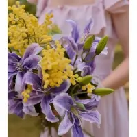 Цветы искусственные &laquo;Лилия галант&raquo;, h=66 см, d=13 см, фиолетовые