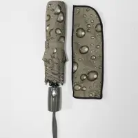 Зонт полуавтоматический &laquo;Капли&raquo;, эпонж, 3 сложения, 8 спиц, R=48/55 см, d=96 см, МИКС