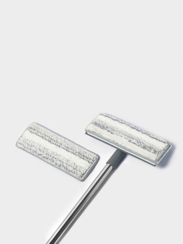 Швабра для стен и окон, со сгоном, стальная ручка, 2 насадки микроф 20х8х85 см Швабра для стен и окон, со сгоном, стальная ручка, 2 насадки микроф 20х8х85 см