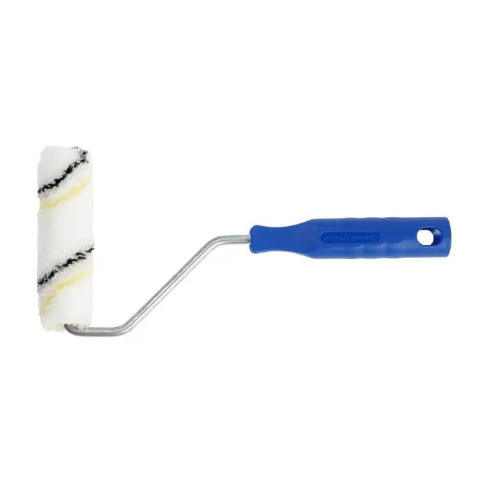 Мини-валик ТУНДРА, микрофибра, 100 мм, рукоятка d=6 мм, d=15 мм, ворс 9 мм