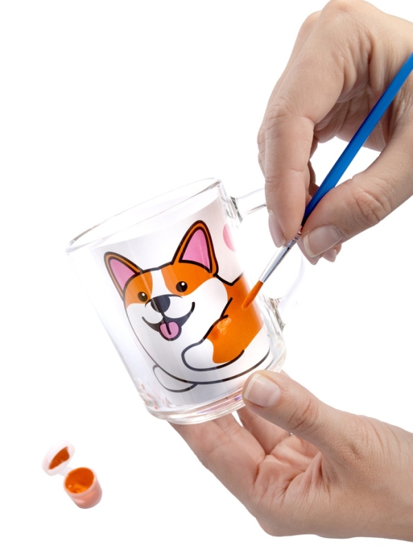 Набор для творчества. Кружка под роспись  Набор для творчества. Кружка под роспись "Корги" 05637