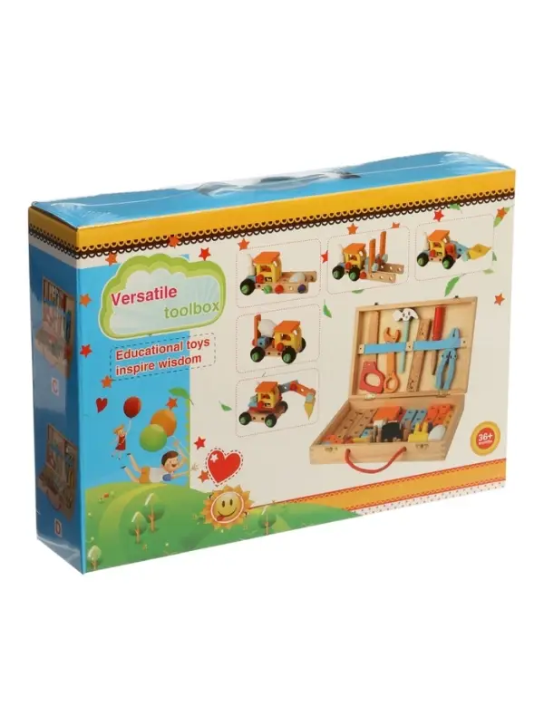 Набор инструментов детский «Собери животных», деревянный конструктор Набор инструментов детский «Собери животных», деревянный конструктор