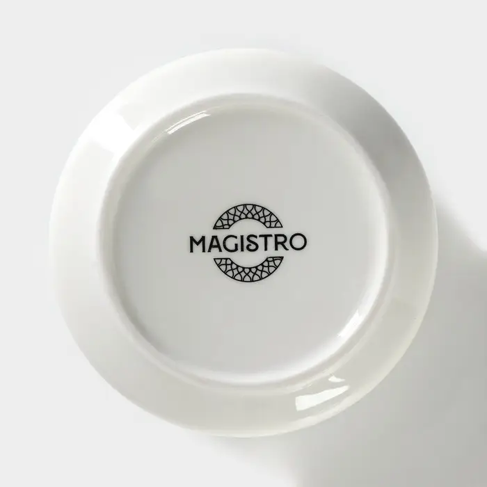 Сахарница с ложкой Magistro &laquo;Морской бриз&raquo;, 250 мл, фарфор, белая