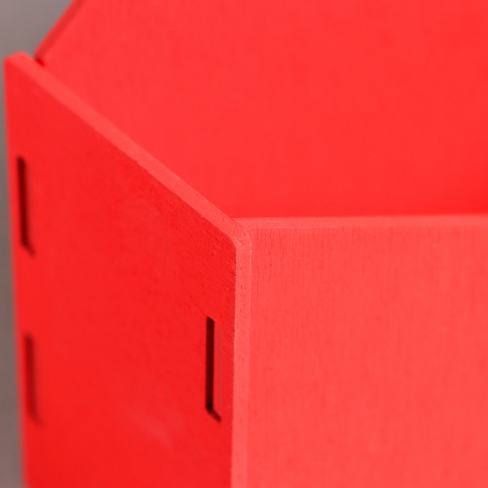 Кашпо деревянное 21×6×18 см Конверт  Кашпо деревянное 21×6×18 см Конверт "Доброе Сердце", красный Дарим Красиво