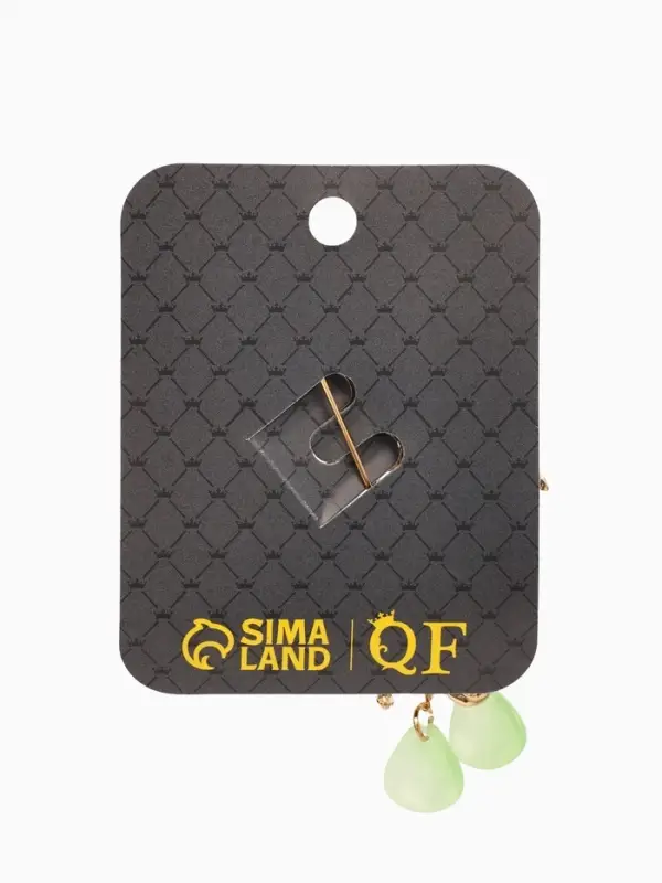 Брошь с жемчугом "Цветы", цвет светло-зеленый в золоте