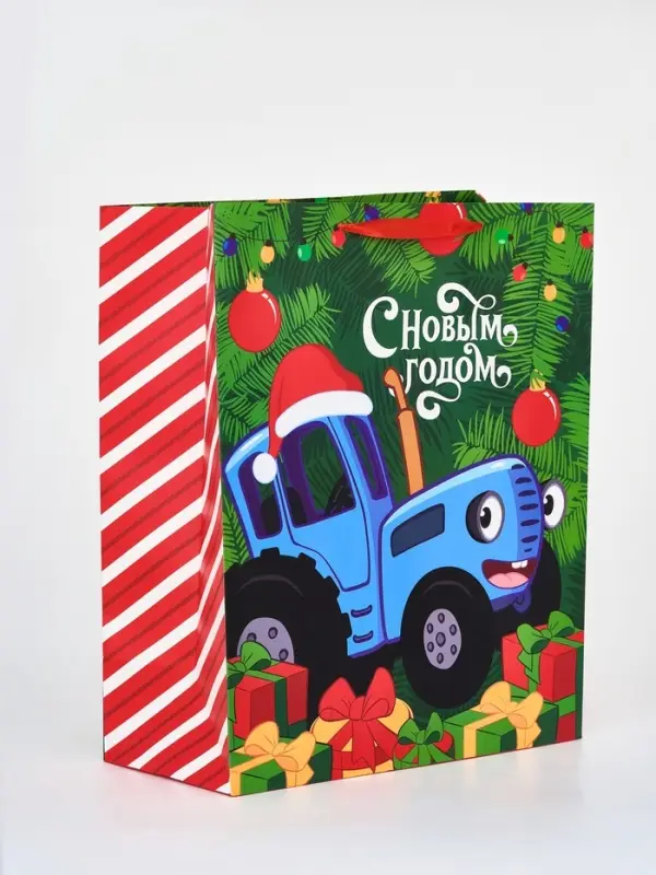 Пакет подарочный «С Новым годом», Синий трактор, XL 40 × 49 × 19 см Пакет подарочный «С Новым годом», Синий трактор, XL 40 × 49 × 19 см