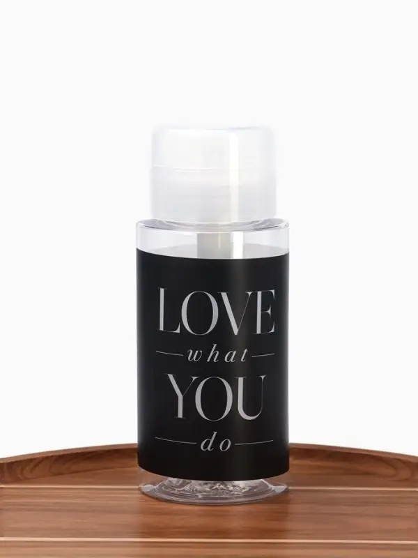 Флакон с помпой Love what you do, 200 мл, чёрный, белый