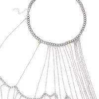 Бодичейн через плечо &laquo;Цепочка&raquo;, серебристый