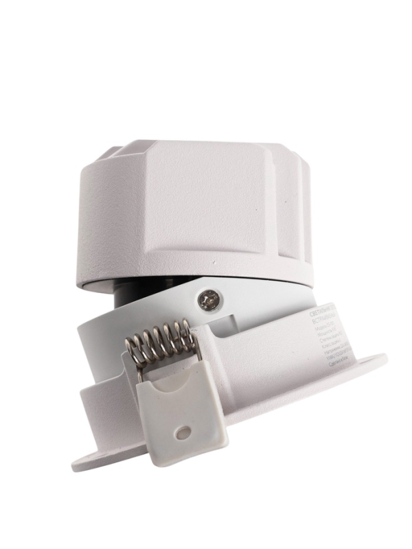 Светильник светодиодный встраиваемый, поворотный, 6Вт, 4000К, с драйвером, D75, белый Светильник светодиодный встраиваемый, поворотный, 6Вт, 4000К, с драйвером, D75, белый