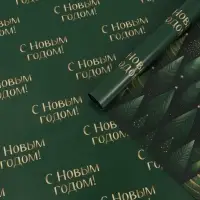 Бумага упаковочная глянцевая двухсторонняя &laquo;С новым годом&raquo;, 70&times;100 см