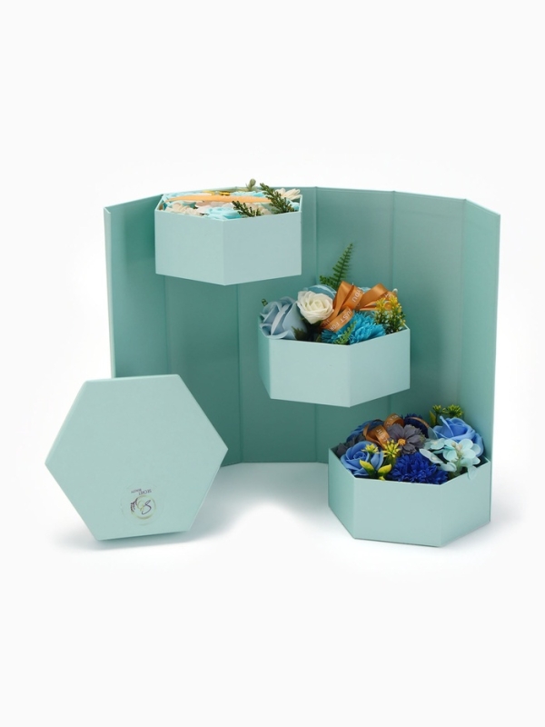 Трехуровневания мыльная композиция бирюзовая