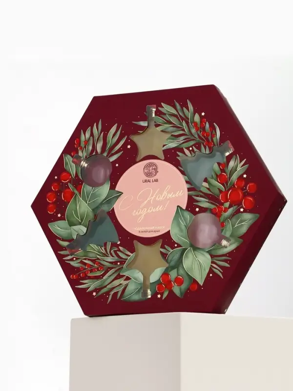 Подарочный набор &laquo;С Новым годом&raquo;, гель для душа 6 шт. &times; 30 мл, URAL LAB