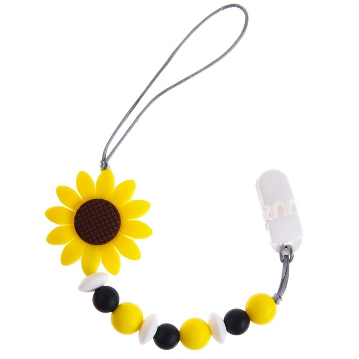 Держатель для соски - пустышки «Цветочек», силиконовый Держатель для соски - пустышки «Цветочек», силиконовый