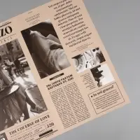 Пленка флористическая "Газета любви" 65мкм, 50х57 &plusmn;1см