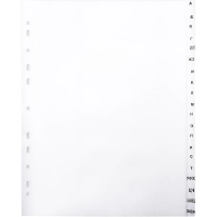 Разделитель листов из прозр.пласт алфавит А-Я А4+ 20 раздел