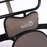 Велосипед детский трёхколёсный Micio City 2026, трансформер, с родительской ручкой, диаметр колёс 8" и 10", чёрно-коричневый