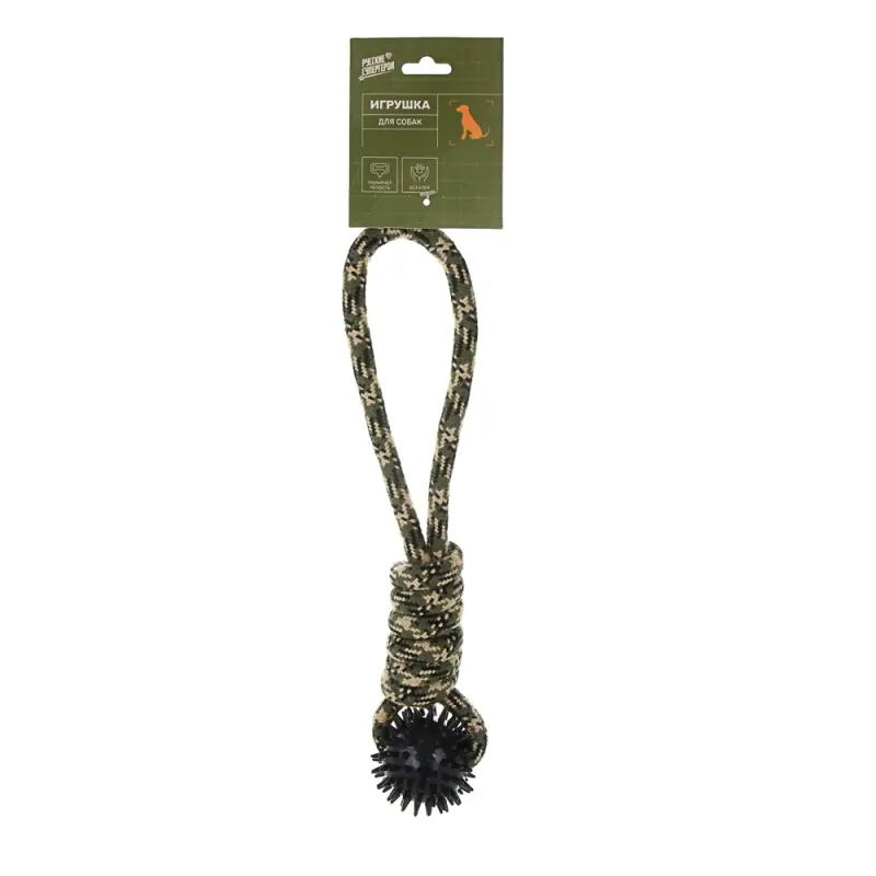 Игрушка для собак тм VETTA, грейфер, хаки, хлопок, ТПР, 35см