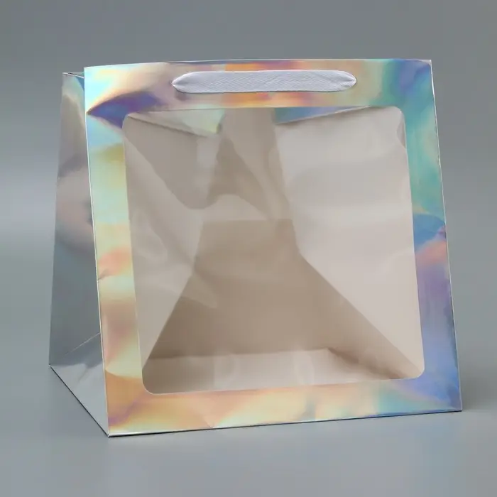 Пакет для торта с квадратным дном, голографический, МИКС 30 х 30 х 30 см Пакет для торта с квадратным дном, голографический, МИКС 30 х 30 х 30 см