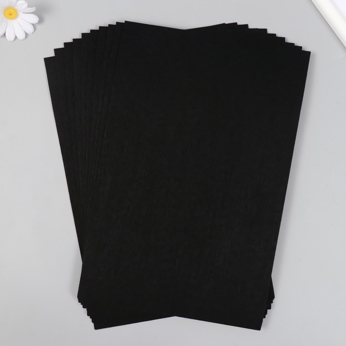 Фетр жесткий 1 мм "Чёрный" набор 10 листов формат А4