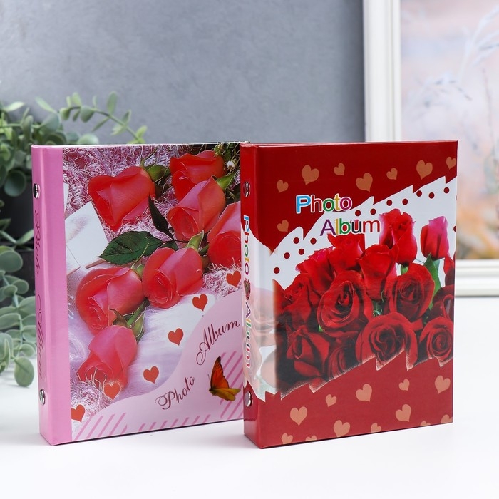 Фотоальбом на 32 фото 10х15 см Фотоальбом на 32 фото 10х15 см "Цветочное ассорти" МИКС 16,5х12х3,5 см